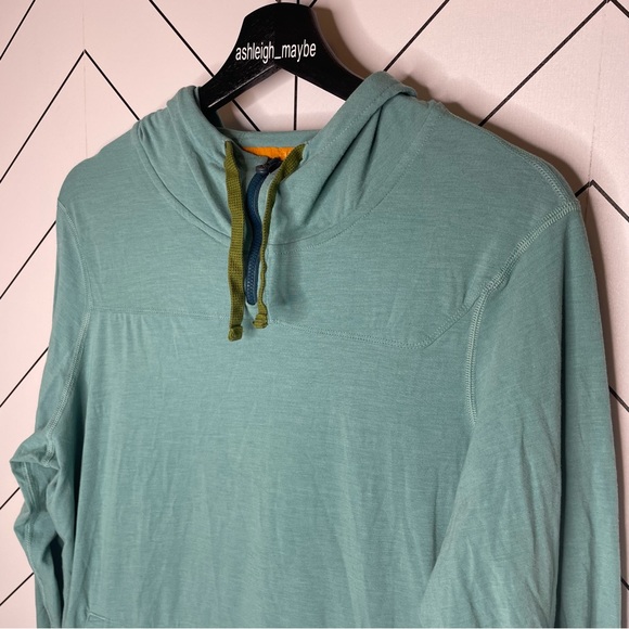 Outdoor Research | Red Rocks 1/4 Zip Hoodie Shirt Teal Size XL - Picture 4 of 11